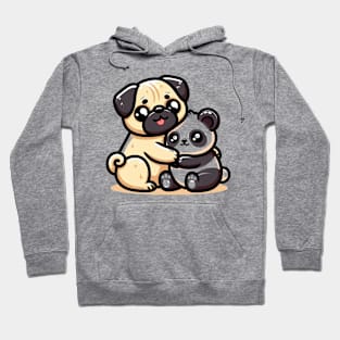 Panda & Pug's Friendly Hug Hoodie